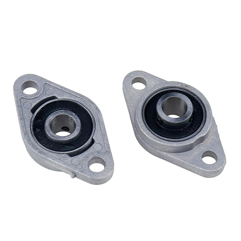 [Australia - AusPower] - 10pcs KFL08 Bore 8mm FL08 (Pack of 10) CNC Self Aligning Pillow Block Flange Bearing Shaft Zinc Alloy 