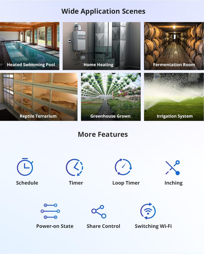 [Australia - AusPower] - Tuya WiFi Intelligent Temperature Sensor | 85-250V Dry Contact Relay | Monitoring Intelligent Module | Device Sharing | Compatible with Alexa Google 