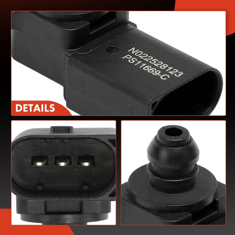 [Australia - AusPower] - A-Premium Manifold Pressure MAP Sensor [3 Pins] Compatible with Volvo XC60 2010-2015, XC90 2007-2014, XC70 2008-2015, S80 2007-2014, V70 2008-2010 & Land Rover LR2 2008-2012 