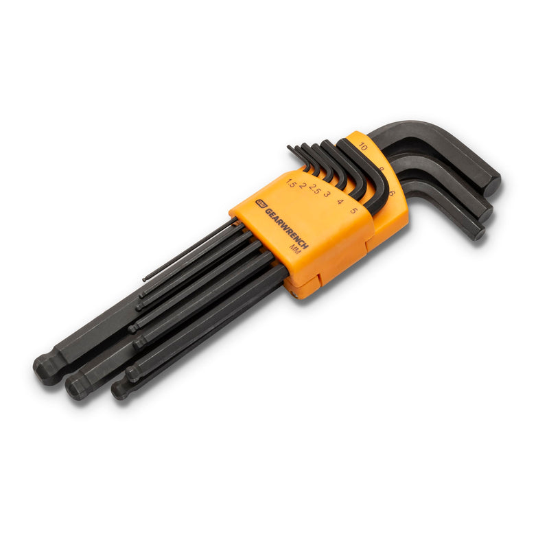 [Australia - AusPower] - GEARWRENCH 9 Piece Metric Ball End Long Arm Hex Key Set - 83521 