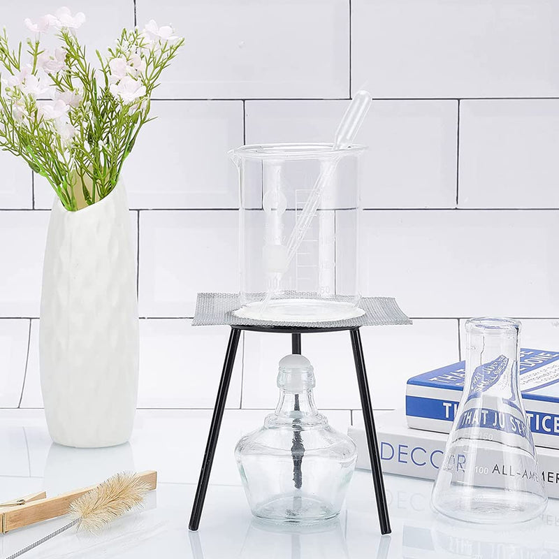 [Australia - AusPower] - 1PC Lamp Lab Tripod Stand Black Metal Lamp Support Stand Lamp Tripod Holder for Laboratory School Chemistry Education 