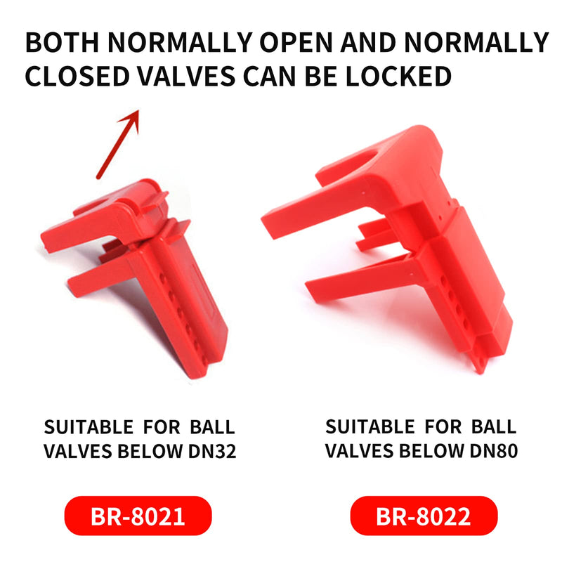 [Australia - AusPower] - Valve Leak Locks?Lock Out tag Out?Ball Valve Lockout Device?RED (BR-8022 with Padlock and tag) BR-8022 with padlock and tag 