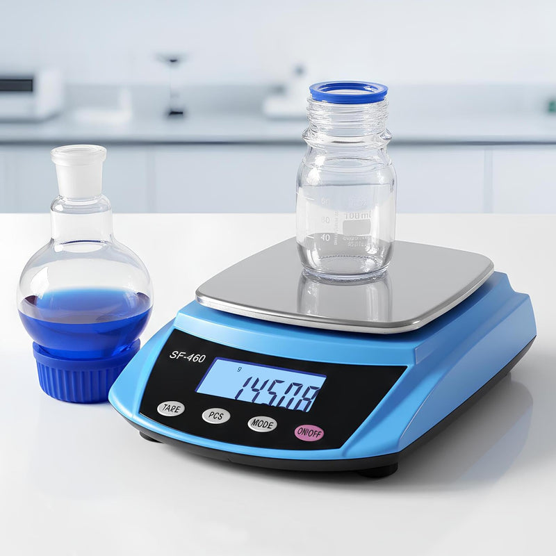 Digital Lab Scale 600g x 0.01g Accuracy Laboratory Balance (Blue) Blue