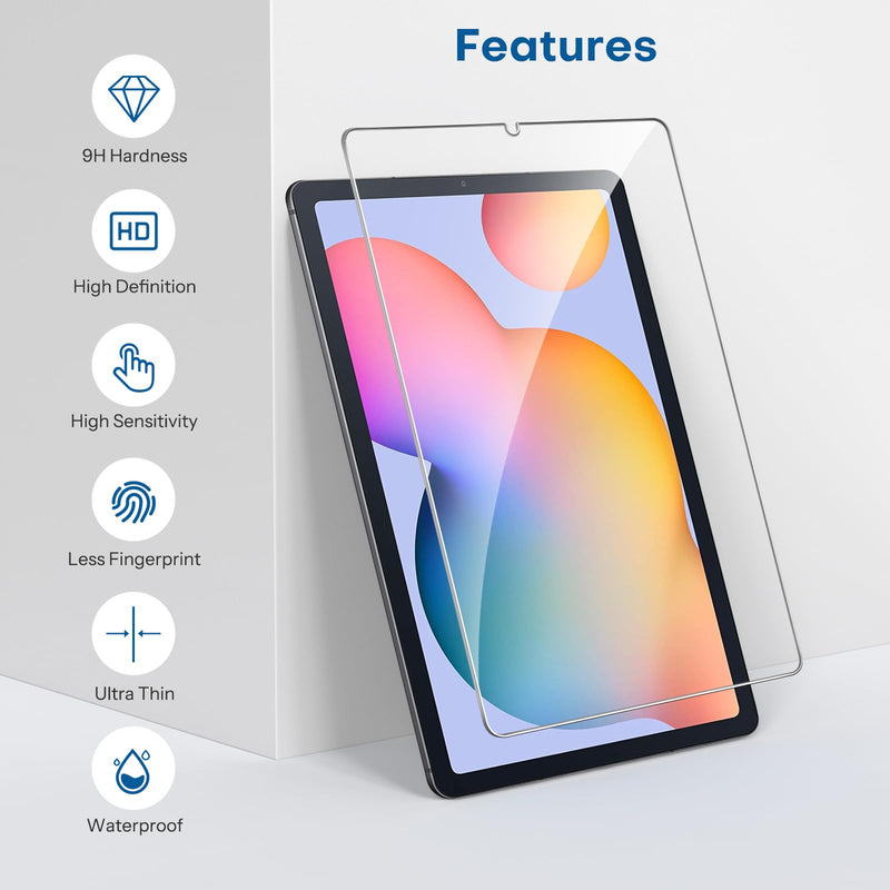 [Australia - AusPower] - SPARIN Screen Protector for Samsung Galaxy Tab S6 Lite 10.4 Inch(2024/2022/2020), 3 Pack 9H Hardness Tempered Glass with S Pen Compatible, Scratch Resistant, Bubble Free 