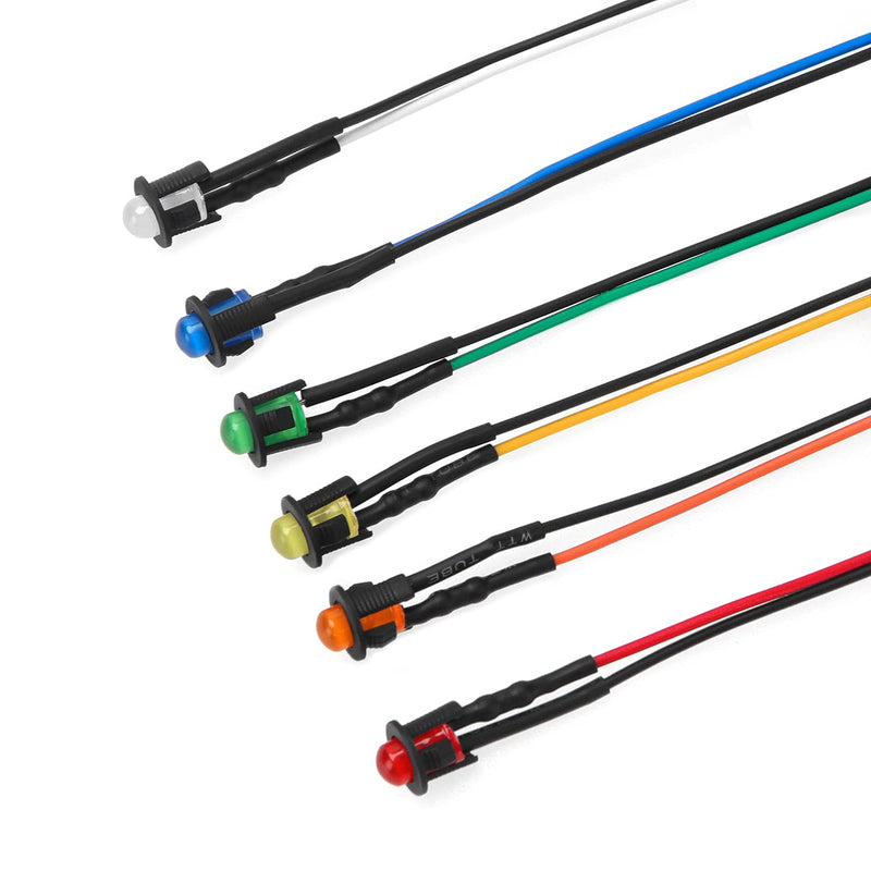 150 Pieces 5 mm Plastic LED Diode Holder, LED Lamp Holder, Clip Bezel Mounting Diode Holder, LED Socket, LED Installation Clip, Black 5mm Kunststoff - B