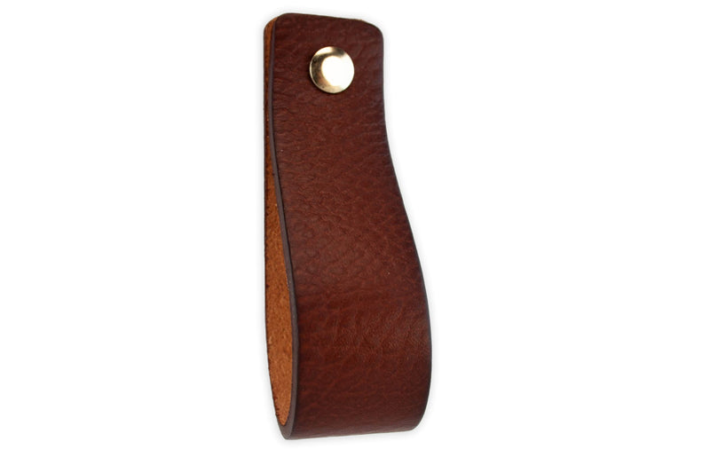 Brute Strength - Leather Drawer Pulls - Cognac - 6 pcs - 7-7/8 x 1 ’’ - Leather Handle - Leather Dresser Pulls - Cabinet knobs Dresser knobs - Dresser Handles 6 pièces