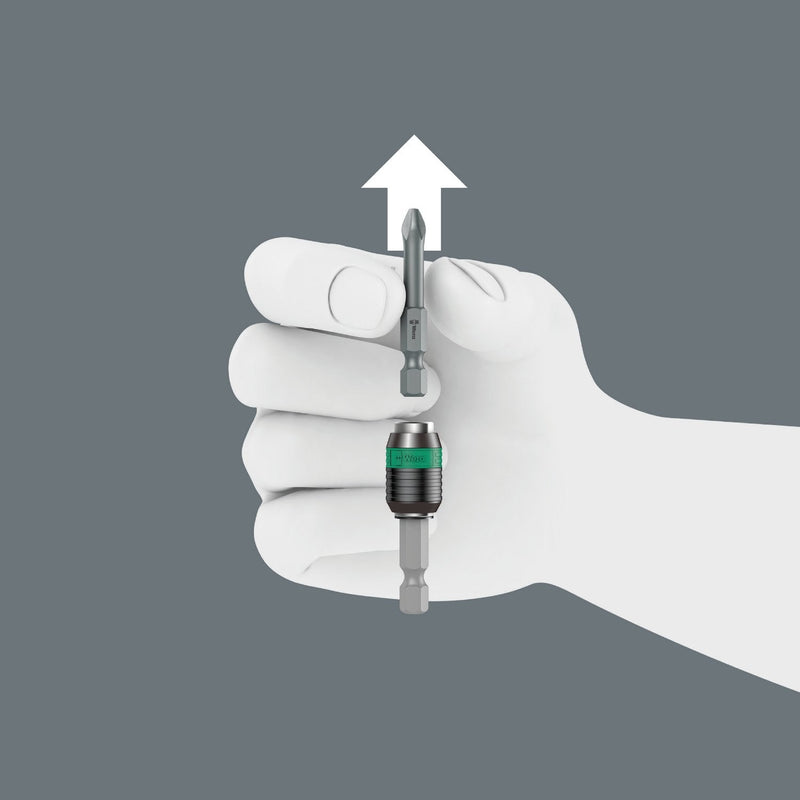 Wera 05052500001 Rapidaptor Bitholder 888/4/1 K-1/4x50mm, Silver Single