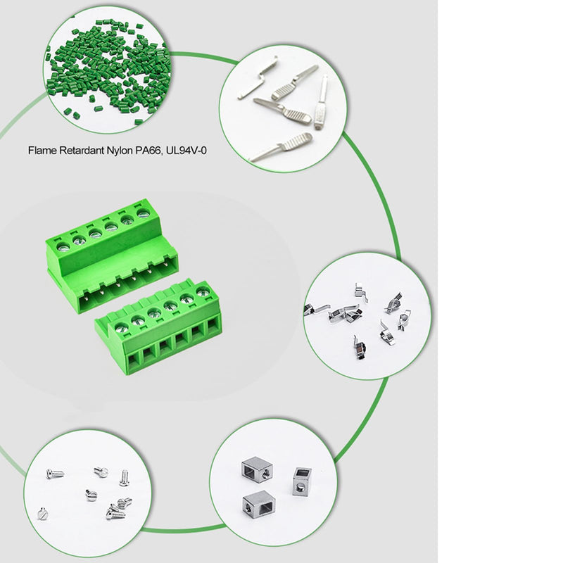 [Australia - AusPower] - 30Set 2 Pin 5.08mm Pitch Screw Terminal Block Connector Pluggable with Phoenix Plug for 28-12AWG Cable 2Pin (30Set) 
