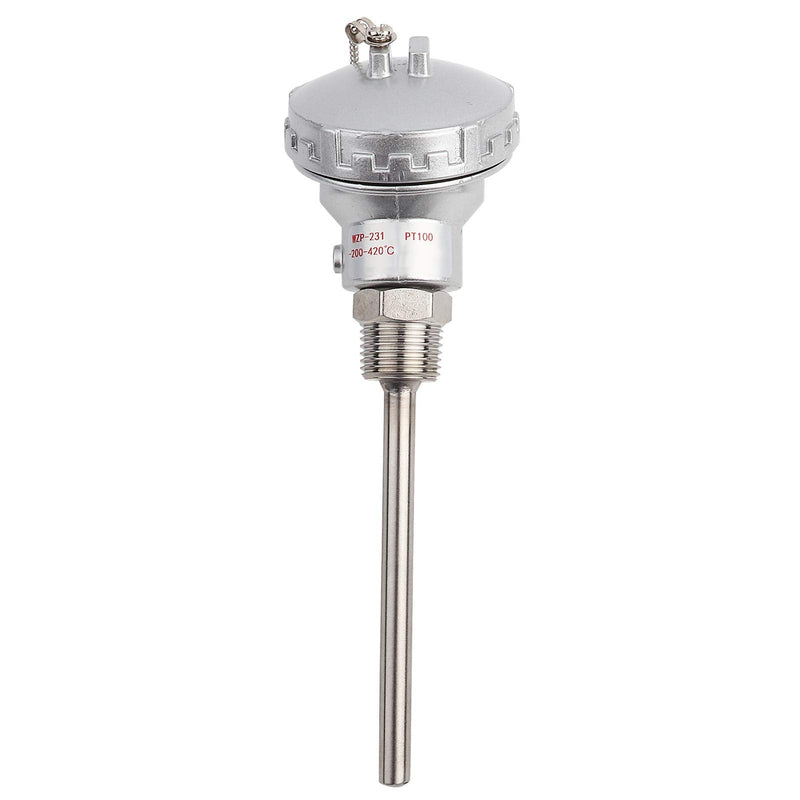 Temperature Sensor Head, PT100 Temperature Sensor Probe 1/2" NPT Thread Thermocouple Terminal Head (PT 100mm)
