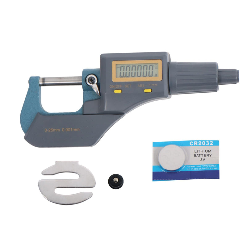 [Australia - AusPower] - findmall Digital Micrometer 0-1/25mm 0.00005 Accuracy Machinist Tool with LCD Display Inch/Metric Thickness Gauge for Metalworking and Engineering 