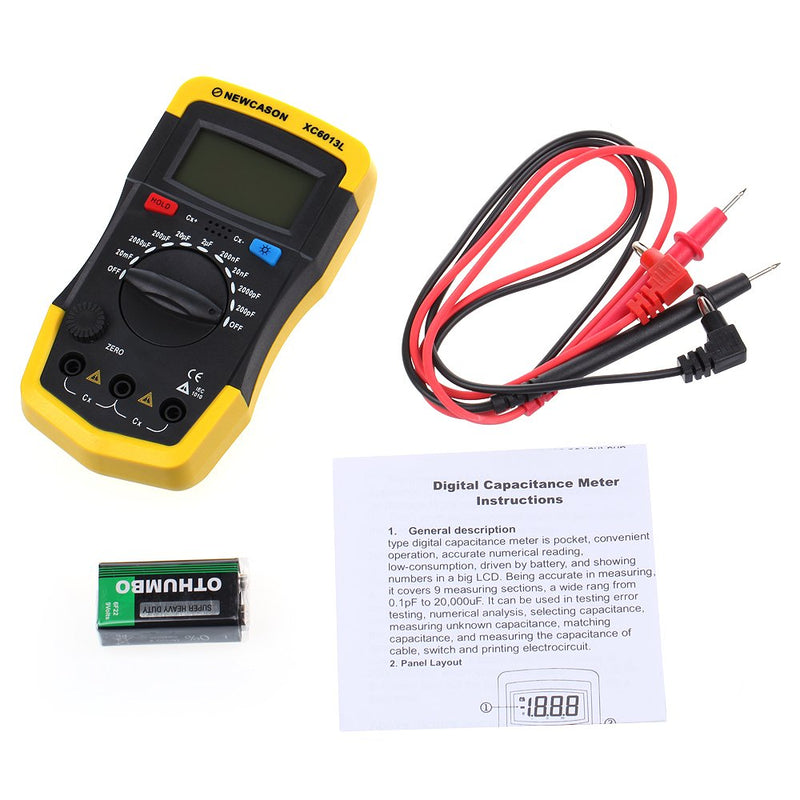 [Australia - AusPower] - New Capacitor Meter Digital Capacitance Tester 200pF~20mF XC6013L 