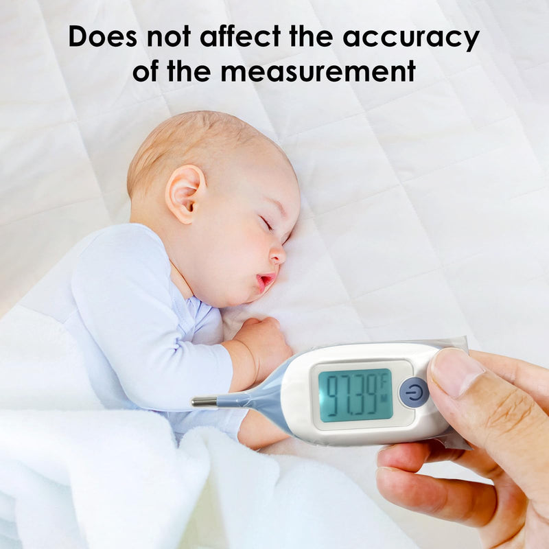 [Australia - AusPower] - 100pcs Disposable Digital Thermometer Probe Covers for Accurate and Hygienic Rectal Thermometer Measurements, Wrap Around The Thermometer's Entire Body 
