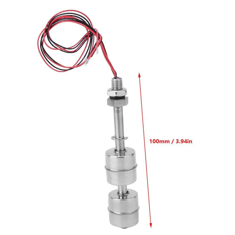 [Australia - AusPower] - Stainless Steel Double Ball Tank Level Float Switch,DC 0~110V Water Level Sensor Switch,Water Level Controller Sensor Switch for Tank Pool (100mm) 