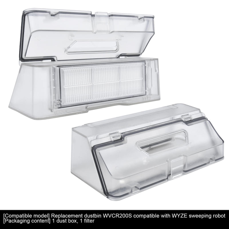 1 Filter +1 Sweeping Robot dust Box Garbage Box, Compatible with WYZE Sweeping Robot, Used for WVCR200S Replacement Robot Spare Parts