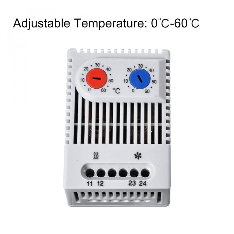 [Australia - AusPower] - uxcell Mechanical Thermostat 0-60°C Adjustable Compact N.C/N.O Temperature Controller Switch 