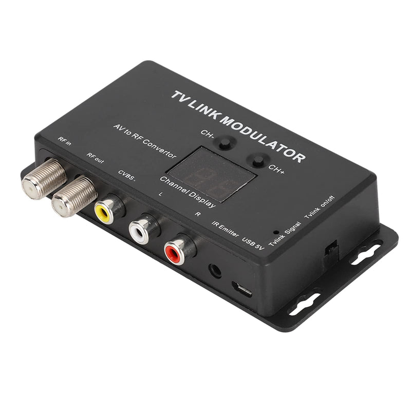 [Australia - AusPower] - UHF Modulator, TM70 TV Link Modulator AV to RF Converter IR Extender with Channel Display RF Modulator for TV with USB Charge Cable 