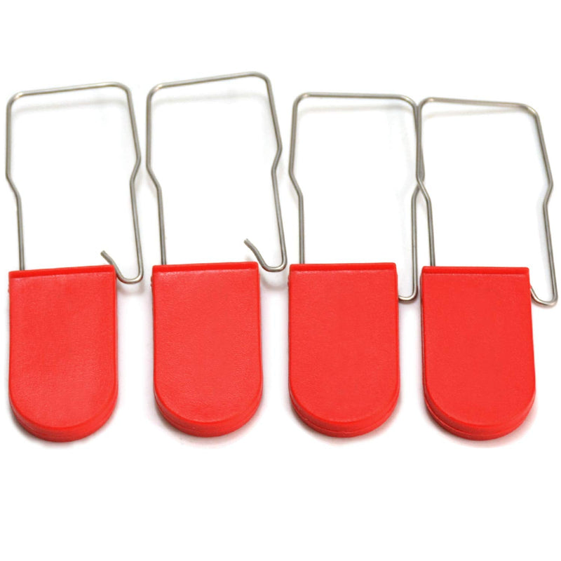 [Australia - AusPower] - 20pcs Security Metal Wire Padlocks, Plastic Security Seals Disposable Anti-Tamper Tag Locks with Numbered Anti Tamper Tag Hasps (Red, 20pcs) Red 