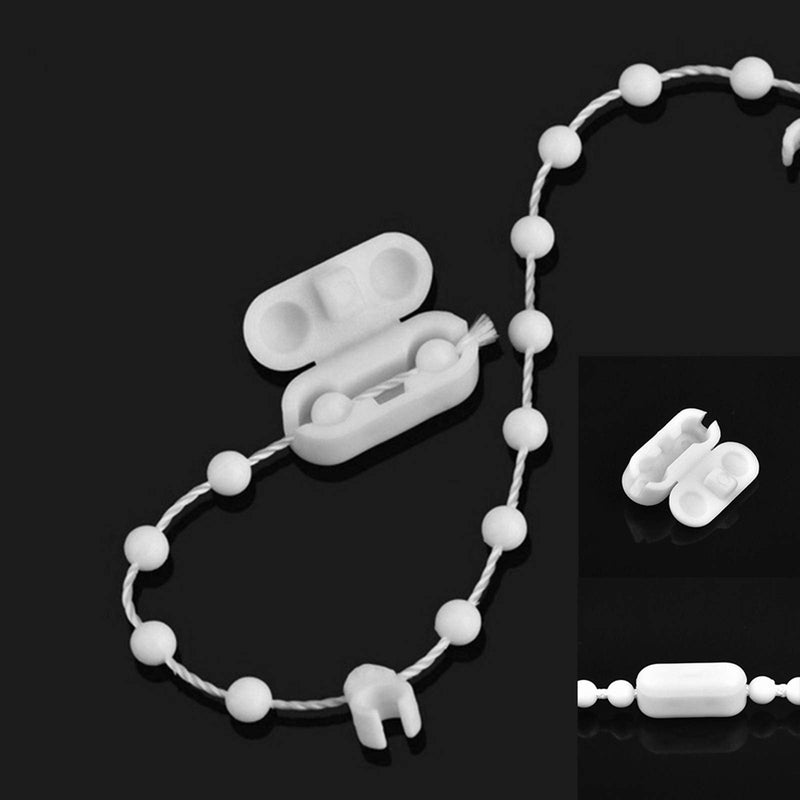 [Australia - AusPower] - 20pcs Plastic Beaded Chain Connector, Vertical Roman Roller, Ball Chain, Wire Connector, Fixing Clip, Blind Ball Chain Cord Connector Clips White 