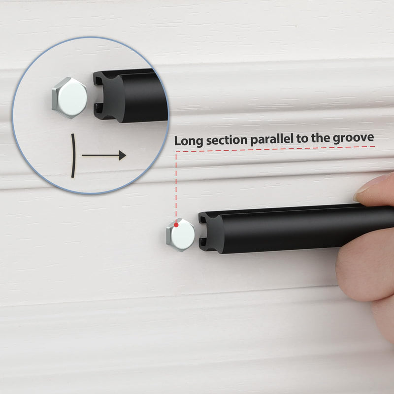 Peaha 10 Pack Adjustable Cabinet Drawer Pulls Overall Length 102mm(4inch) Matte Balck Drawer Handles Dresser Hardware for Cupboard 1"-4"(25mm-102mm) Black
