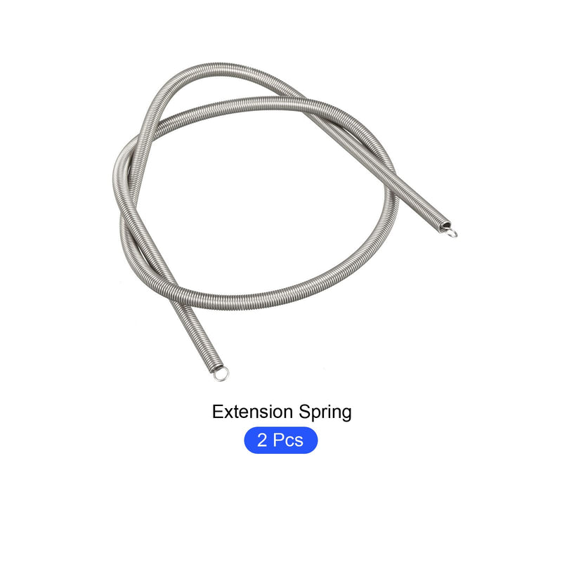 [Australia - AusPower] - Extension Spring (0.4x4x300mm/0.016"x0.16"x11.81") 2Pcs, Stainless Steel Tension Spring Wire - for Home Repair Construction Machinery 0.4x4x300mm 