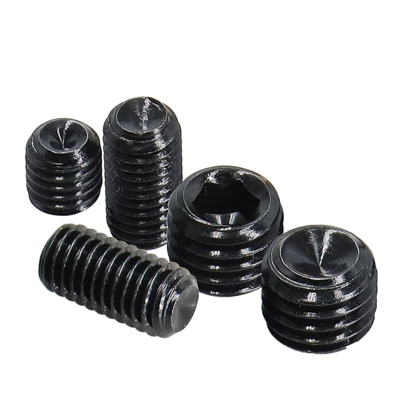 [Australia - AusPower] - M2.5-0.45 x 8mm Black Hex Socket Set Grub Screws,Headless Cup Point,Flat Point Grub Bolt,Internal Hex Drive,Alloy Steel,Grade 12.9 Carbon Steel,for Towel Rack Door Knob,External Thread,Pack of 50 M2.5-0.45 x 8mm(50 Pcs） 
