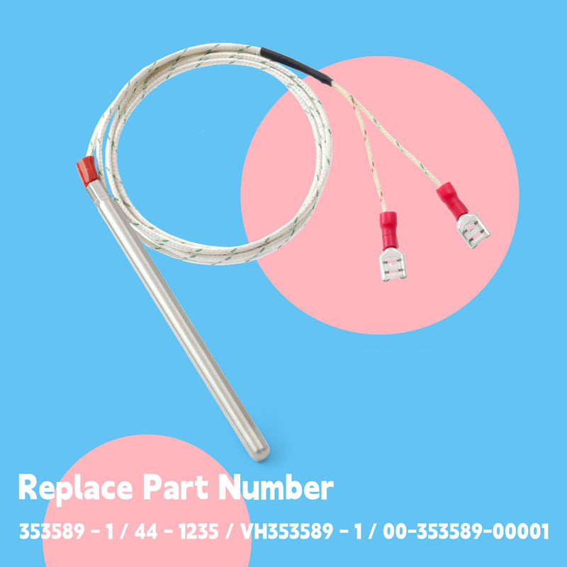 [Australia - AusPower] - 353589-1 Temperature Sensor Probe Compatible with Vulcan Hart Commercial Oven WKGD ECO2D ECO4D ECO6D GCO2D GCO4S SG4D SG6D VC4EC VC4GD VC4GS VC6EC VC6ED Replace 44-1235 00-353589-00001 VH353589-1 