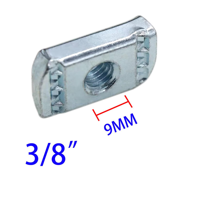 [Australia - AusPower] - Strut Channel Nuts, 3/8"-16 No Spring Thickened Nuts with Zinc Plated, without Spring Nuts Use On Channel Struts (10 Pack) (3/8"-16) 3/8-16 Without/No Spring 