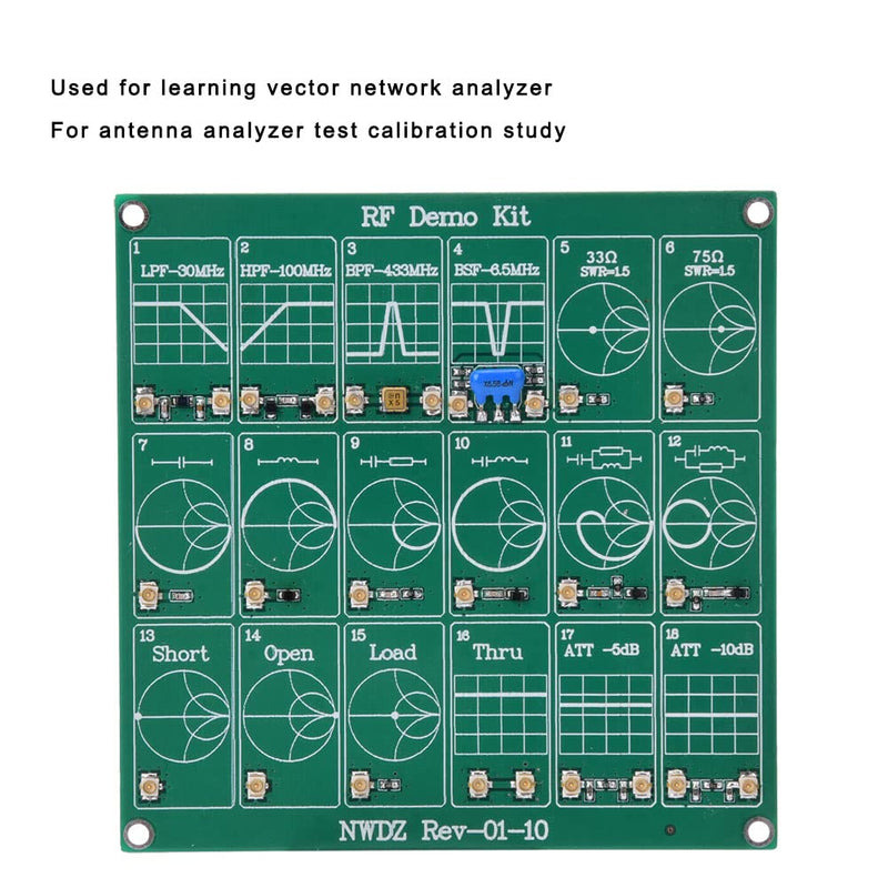 Ausla HF Test Board for NanoVNA, Frequency Demo Kit | Calibration board for vector network analyzers, versatile testing options, for RF measurements