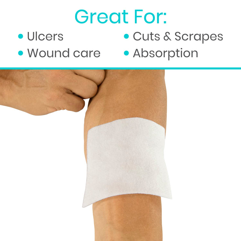[Australia - AusPower] - 4x4 Sterile Gauze Pads (100pc) - Individually Wrapped 2-Pack Wound Dressing for Cleaning & Cushioning - Non-Adhesive Highly Absorbent Bandages 4in 