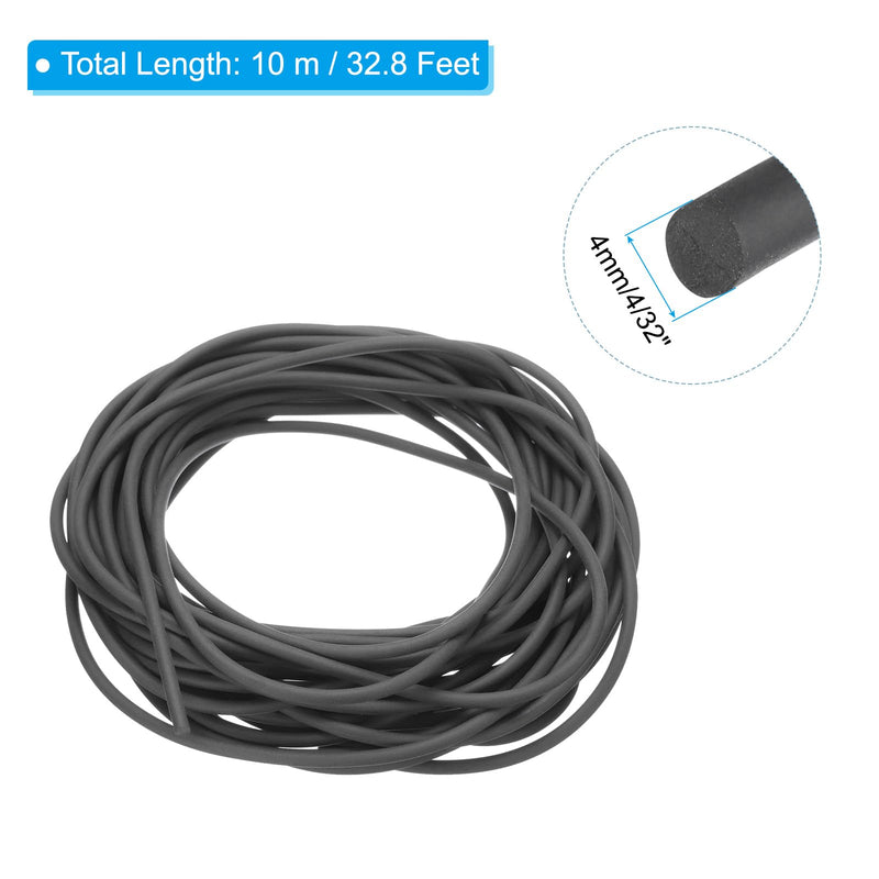 [Australia - AusPower] - PATIKIL 4/32 Inch x 32.8 Feet Backer Rod, Hard Solid Nitrile Rubber Rope Caulk Crack Gaps Joint Filler Weather Stripping for Home Construction, Industrial Equipment Gasket DIY?Black 