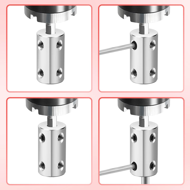[Australia - AusPower] - 6pcs 5mm to 6mm Steel Shaft Coupling Joint Connector, Rigid Coupling Set Screw, Motor Shaft Connector for Motor Accessories 5mm-6mm 6 