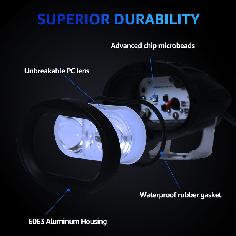 [Australia - AusPower] - LED Forklift Safety Light Blue Forklift Spot Light 1500LM Forklift Backup Light Forklift Warehouse Light Forklift Pedestrian Light 20W, DC12-80V Blue Spotlight 
