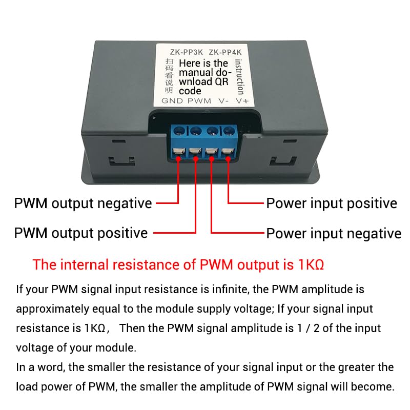 PWM Signal Generator 1Hz-150KHz Adjustable PWM Duty Cycle Module 30A 360W PWM Pulse Generator Driver Module with LCD Display Generator ZK-PP3K