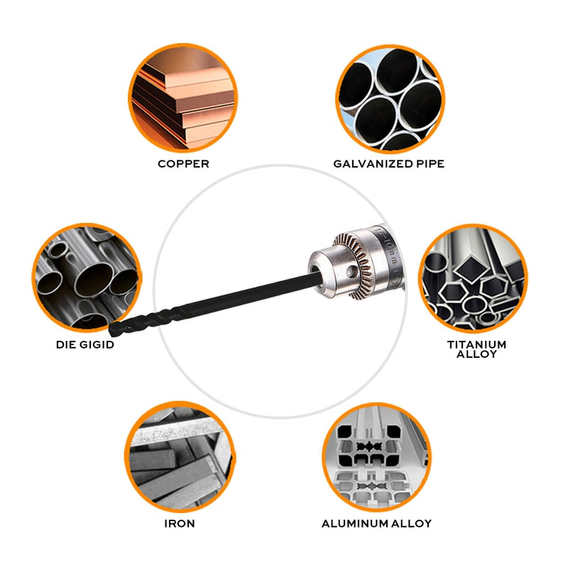 5/8 Inch x 12 Inch Aircraft Drill Bit (Professional Grade) Extra Long Black Oxide Cobalt Extension Bit - Perfect for Drilling into Sheet Metal, Stainless, Aluminum, Wood, & Copper 5/8" x 12"