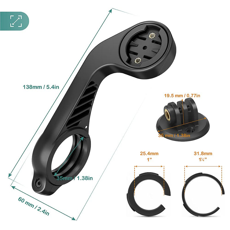 [Australia - AusPower] - TUSITA Out Front Mount Compatible with Garmin Edge GPS Bike Computer, XOSS G/G+, iGPSPORT - Cycling Handlebar 25.4mm 31.8m 