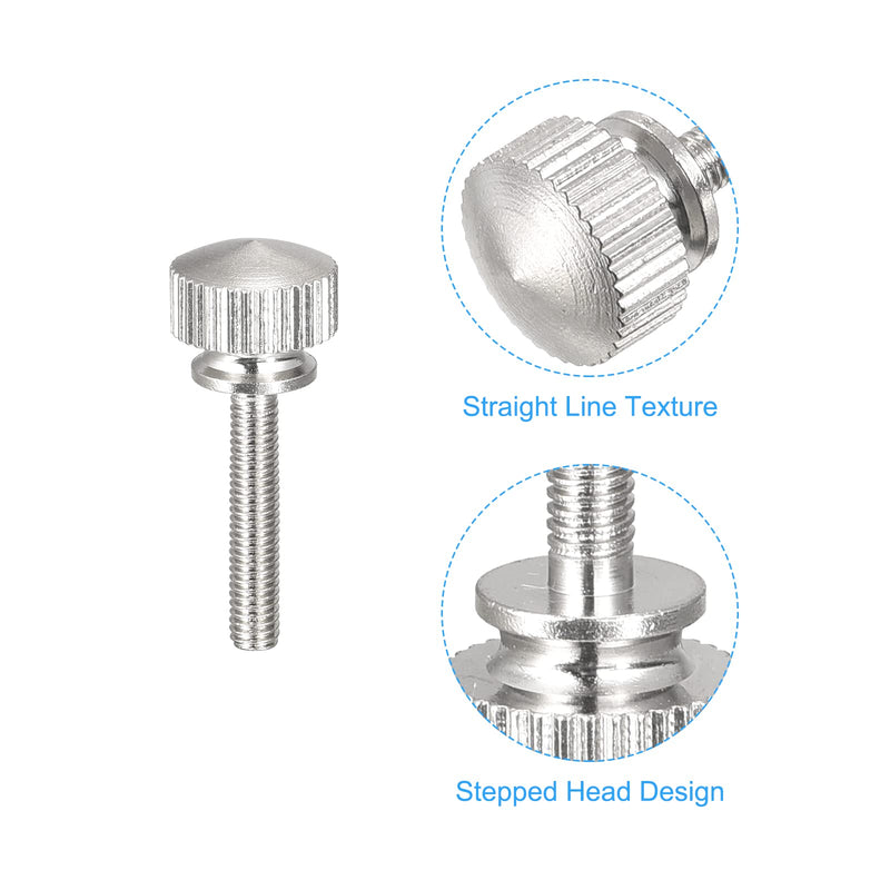[Australia - AusPower] - uxcell Knurled Thumb Screws, M3x16mm Brass Shoulder Bolts Grip Knobs Fasteners, Nickel Plated 10Pcs 