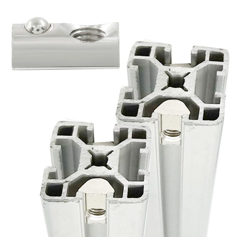 [Australia - AusPower] - Waziaqoc 12PCS 4040 Series M8 Half Round Roll in Spring T Nuts, T Slot Nut for t-Slot Aluminum Profile 