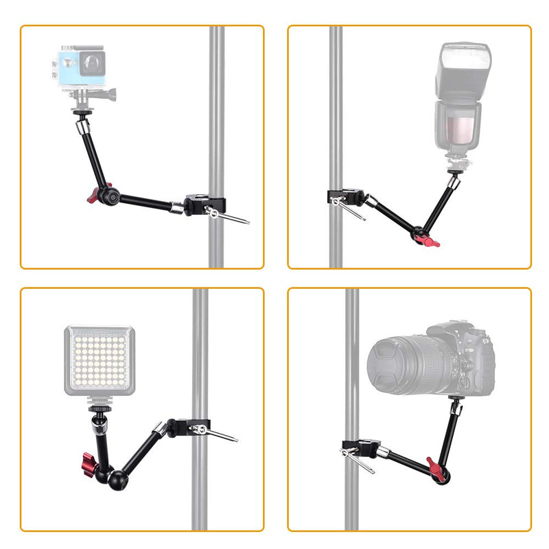 [Australia - AusPower] - UTEBIT 11 inch Magic Arm, Camera Mount Articulating Friction Arms with Super Crab Clamp for DSLR Camera Rig, Flash Light, LED Lights, LCD Monitor 11 inch-Magic Arm+Super Clamp 