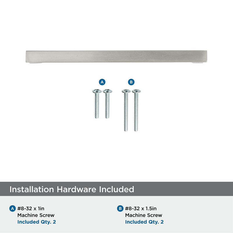 [Australia - AusPower] - Amerock | Cabinet Pull | Satin Nickel | 5-1/16 inch (128 mm) Center to Center | Monument | 1 Pack | Drawer Pull | Drawer Handle | Cabinet Hardware 5-1/16 in (128mm) Center-to-Center 
