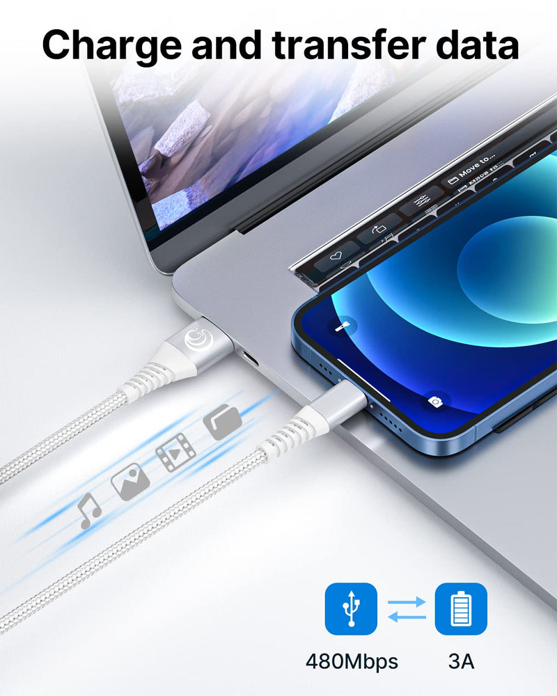 [Australia - AusPower] - iPhone Charger [Apple MFi Certified] 2Pack 10FT Long Lightning Cable Fast Charging Nylon Braided USB Cable iPhone Charger Cord Compatible with iPhone 14 13 12 11 Pro Max XR XS X 8 7 6 Plus SE, iPad 