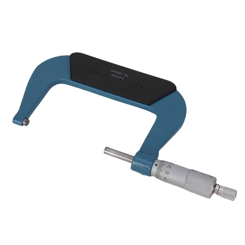 [Australia - AusPower] - Yosoo Health Gear 75 to 100mm Micrometer, Outside Micrometer Set for Length Diameter Measurement, Stainless Steel Micrometer with Tungsten Carbide Faces for Machinist 