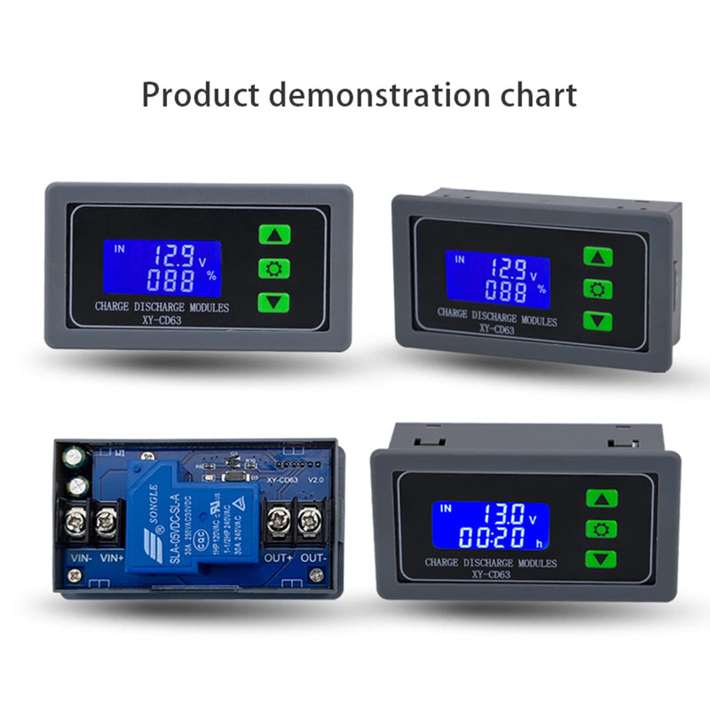 [Australia - AusPower] - DC 6V-60V Low Voltage Protector Disconnect Switch Module with LCD Display, 30A Under-Voltage Deficit Protector 
