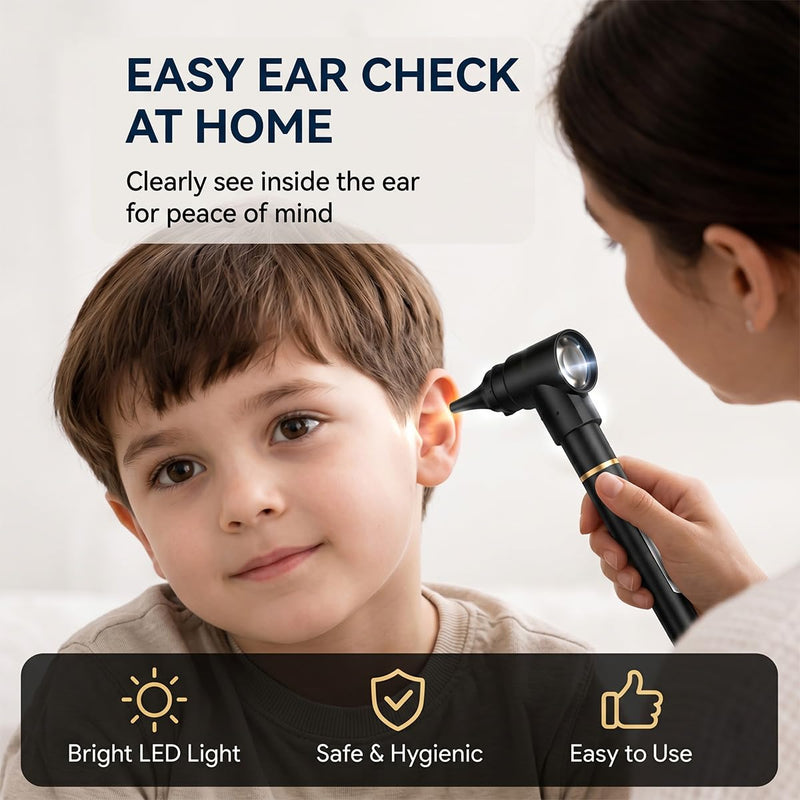 Zolara Mini Otoscope, Otoscope with Light, Portable Ear Care with 5 Otoscope Covers, Stylo Otoscope, for L'examen de L'oreille
