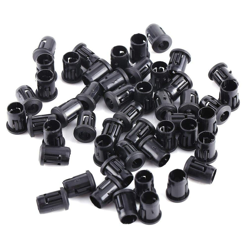 [Australia - AusPower] - 50Pcs LED Lamp Socket Diode Holder Plastic Black Clip Bezel Mount Useful (5mm) 5mm 