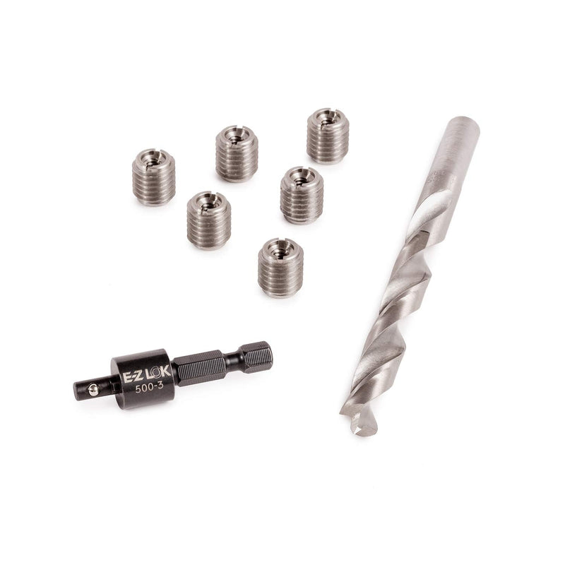 E-Z LOK-400-332 Knife Threaded Insert Installation Kit for Hard Wood - Stainless - 10-32