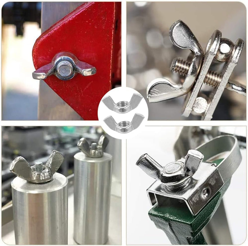 [Australia - AusPower] - 20 Pack 1/4"-20 Wing Nuts,304 Stainless Steel Wing Nuts,Hurrican Screws Hand Twist Tighten Ear Wingnuts Fasteners Parts, Butterfly Nut 