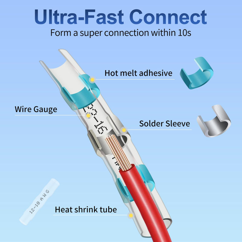 [Australia - AusPower] - 120Pcs Solder Seal Wire Connectors - Heat Shrink Butt Connectors Kit for Electrical Wiring 120 