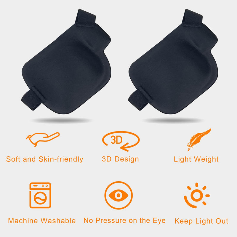 [Australia - AusPower] - Eye Patch, 2PCS Medical Eye Patches for Adults Kids, 3D Amblyopia Lazy Eye Patches for Right Eye (Right) 