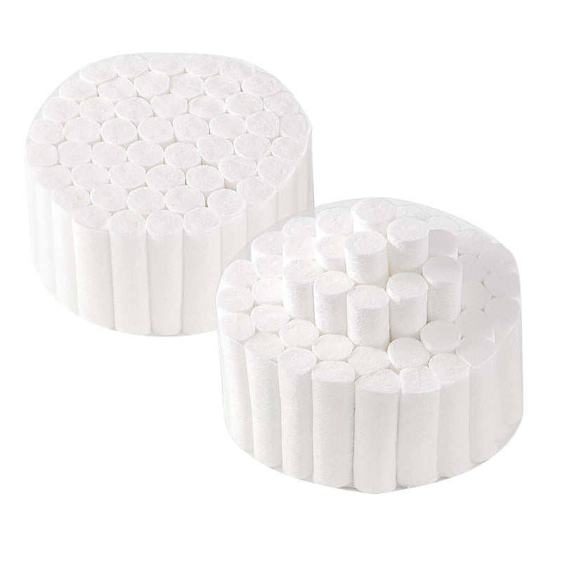 Annhua 100 PCS Cotton Rolls Dental Gauze Cotton Rolls Non-Sterile, 2 Medium 1.5" Nose Plugs Rolled Cotton Ball - 100% Natural Cotton