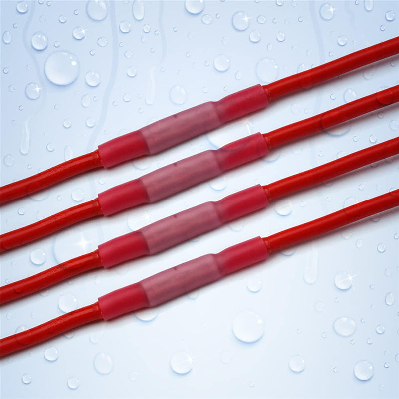 Pack of 20 22-16 AWG Waterproof Cable Connectors BHT1.25, Cable Connector | Butt connector with heat shrink tube, insulated waterproof crimp connector, shrink connector, crimp connector, blue